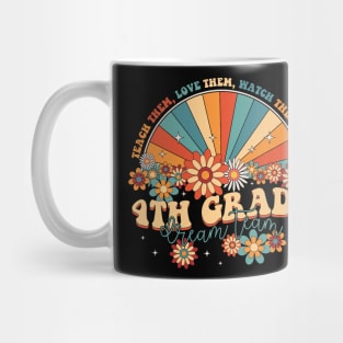 4th Grade Dream Team Rainbow Back To School Teacher Mug